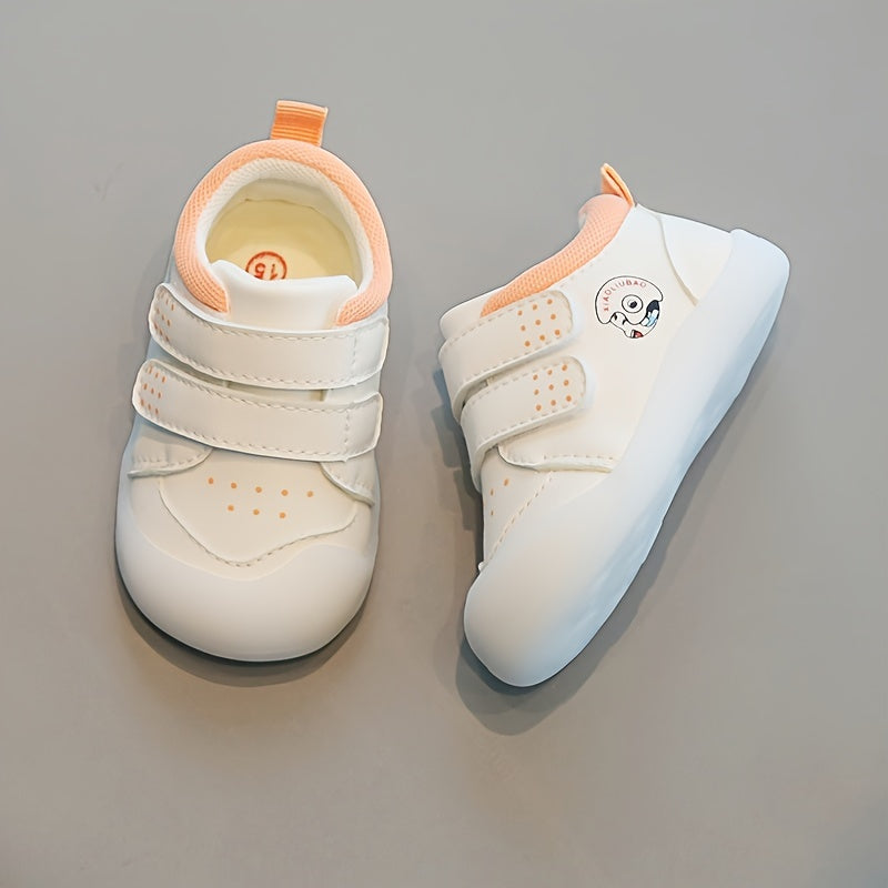 Baby Girl's Animal & Polka Dots Print Shoes With Hood Loop