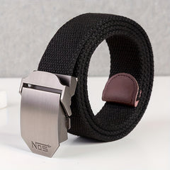 Men's Canvas Belt with Aluminum Alloy Buckle