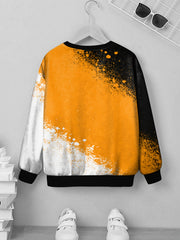 Paint Splash Print Kid's Sweatshirt Clash Unisex Pullover