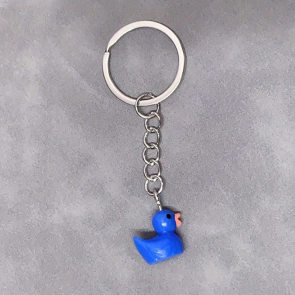 7pcs Duck Keychain Bag Pendant Resin Yellow Duck Accessories