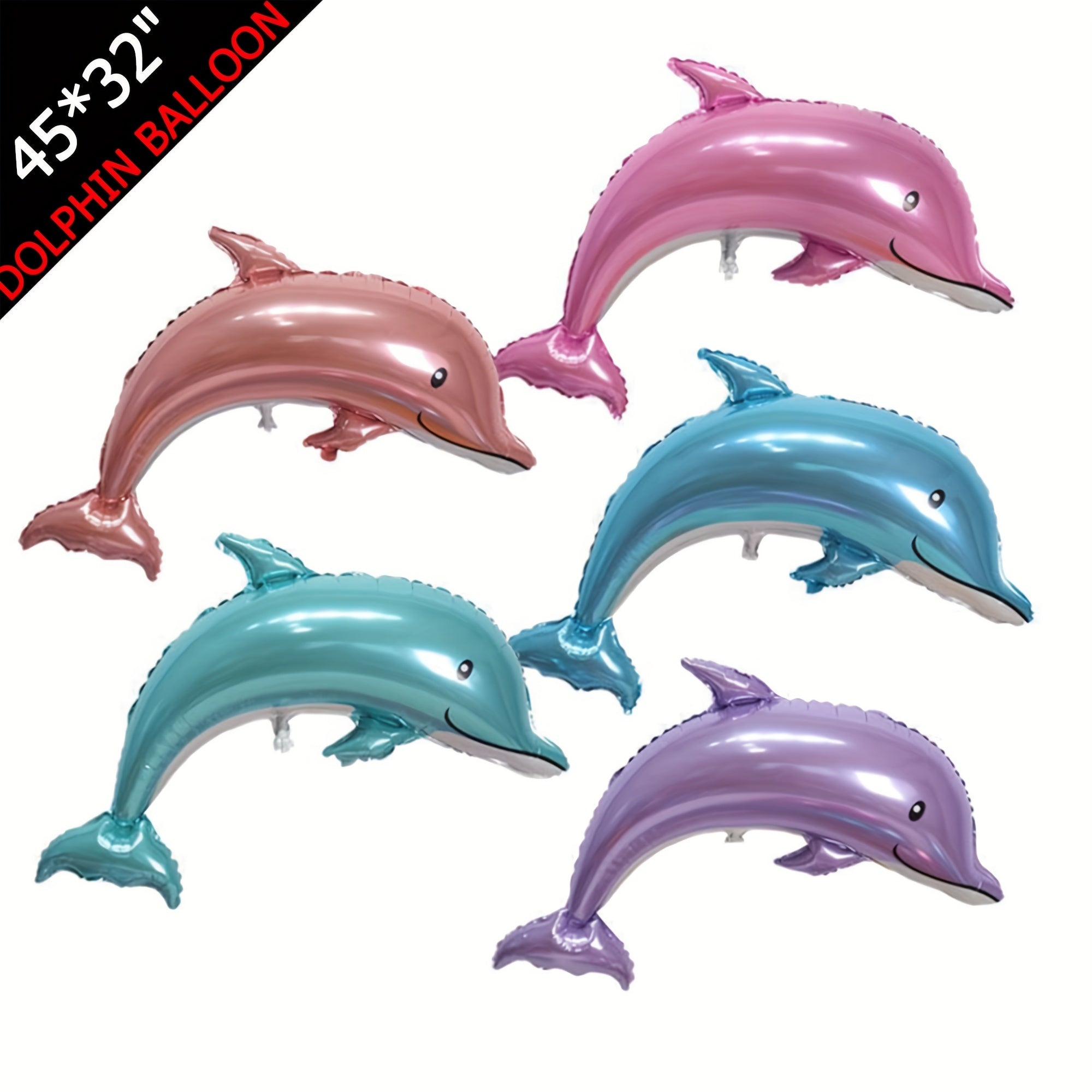 Mermaid Dolphin Foil Balloons Under The Sea Baby Shower Decorations