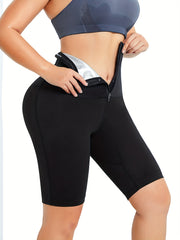 High Waist Shaping Shorts Tummy Control Compression Zipper Shorts