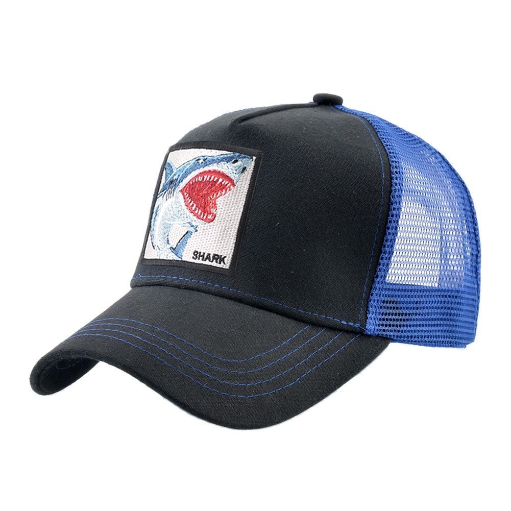 Unisex Shark Embroidery Baseball Cap for Outdoor Sport