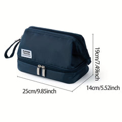 Double Layer Travel Toiletry Bag Portable Makeup Pouch Organizer