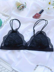 Lace Wireless Bra with Scallop Trim Women's Lingerie