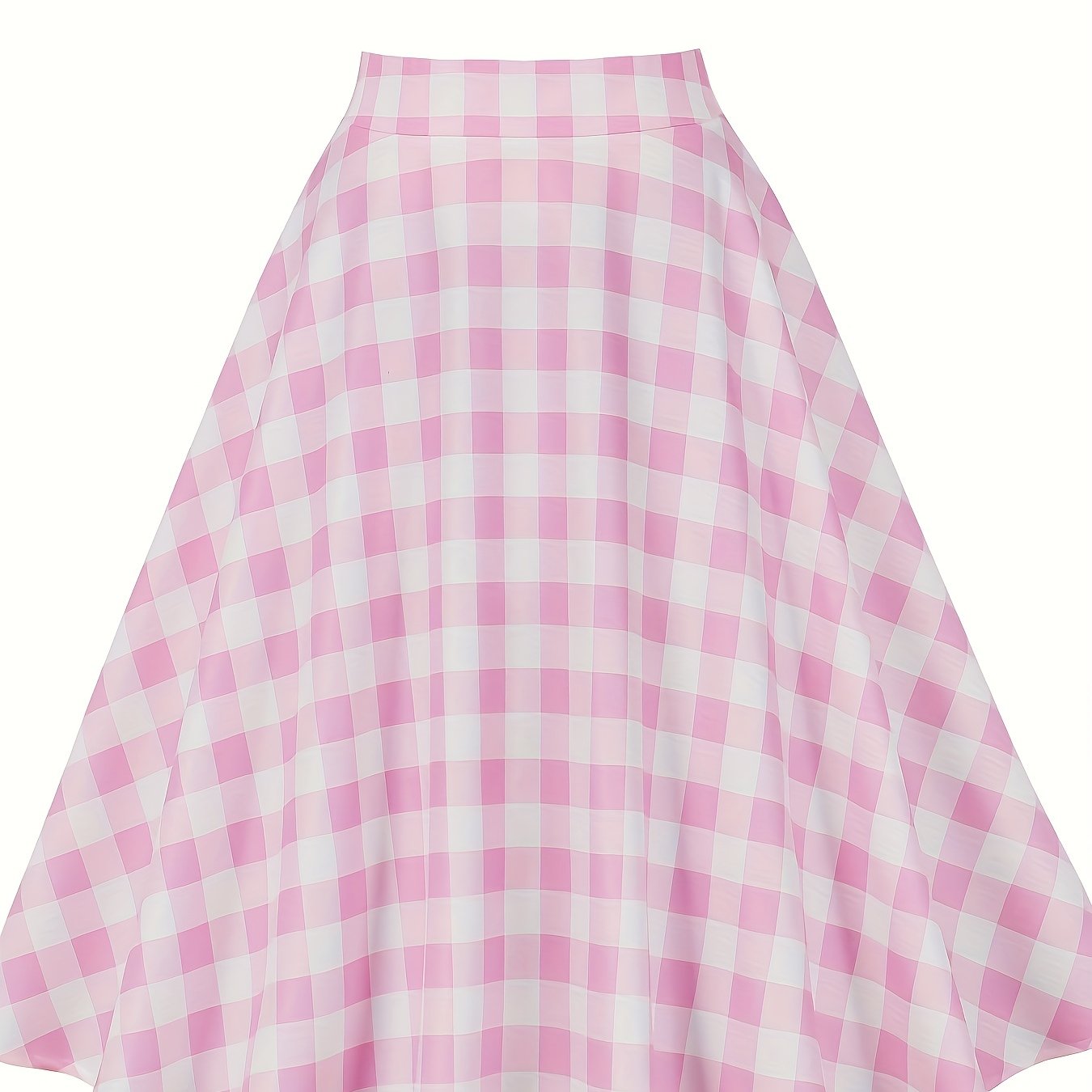 Plaid Print A Line Swing Skirt For Summer