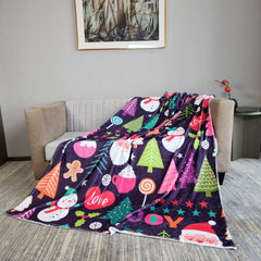 Soft Flannel Blanket Casual and Warm Outdoor Blanket