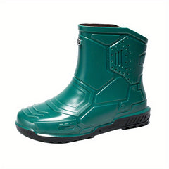 Men's Mid Top Rain Boots Outdoor Galoshes