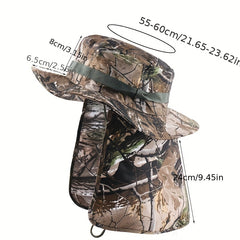 Camouflage Sunscreen Hat Neck Gaiter UV Protection Bucket Hat
