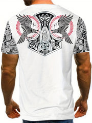 Men's Graphic Print T shirt Crew Neck Tee for Summer