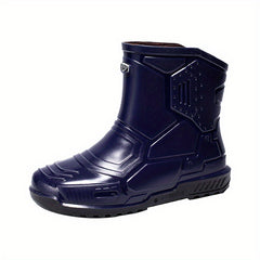 Women's Dark Rain Boots Anti skid & Waterproof Slip On Shoes