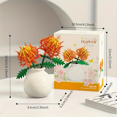 Eternal Flower Pot with Block Flowers DIY Green Plant Bouquet