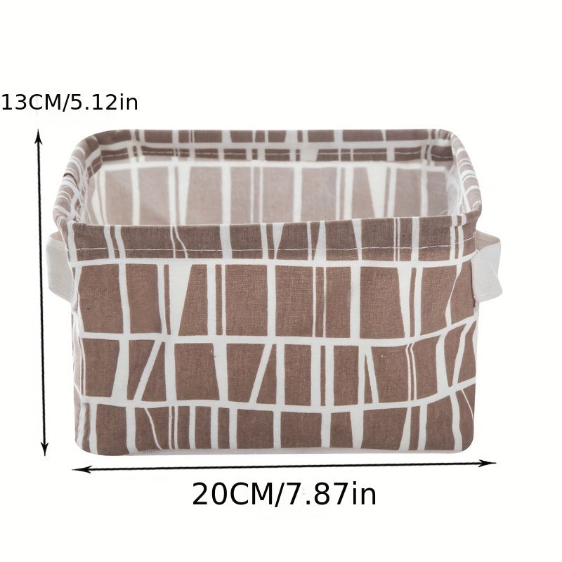 Cotton Linen Waterproof Storage Basket with Handle