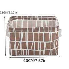 Cotton Linen Waterproof Storage Basket with Handle