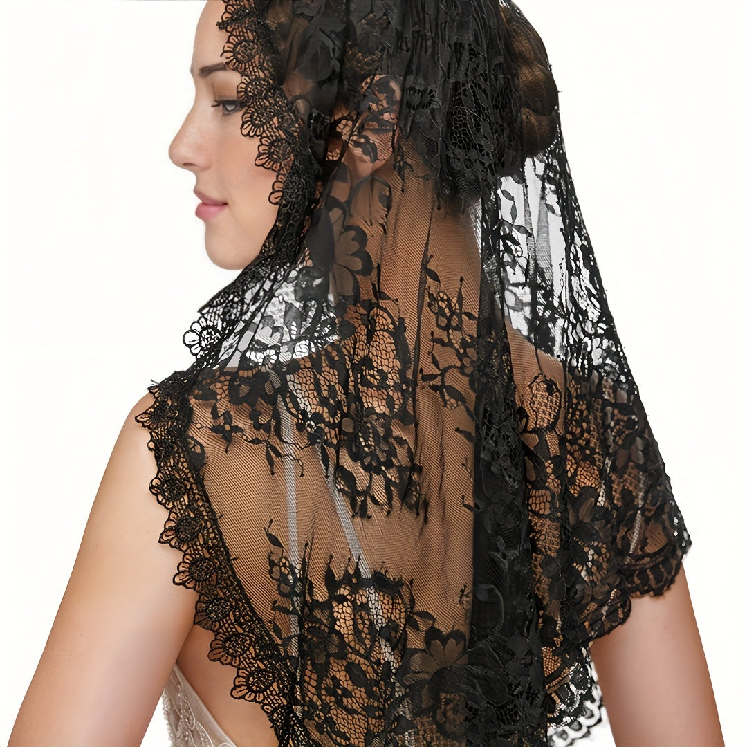 Women's Lace Veil Sheer Tulle Bridal Veil for Weddings