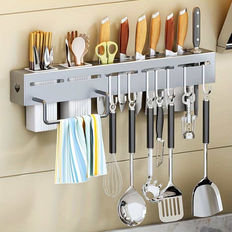 Kitchen Holder No Drilling Multifunctional Cutlery Storage Rack