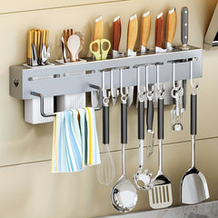 Kitchen Holder No Drilling Multifunctional Cutlery Storage Rack