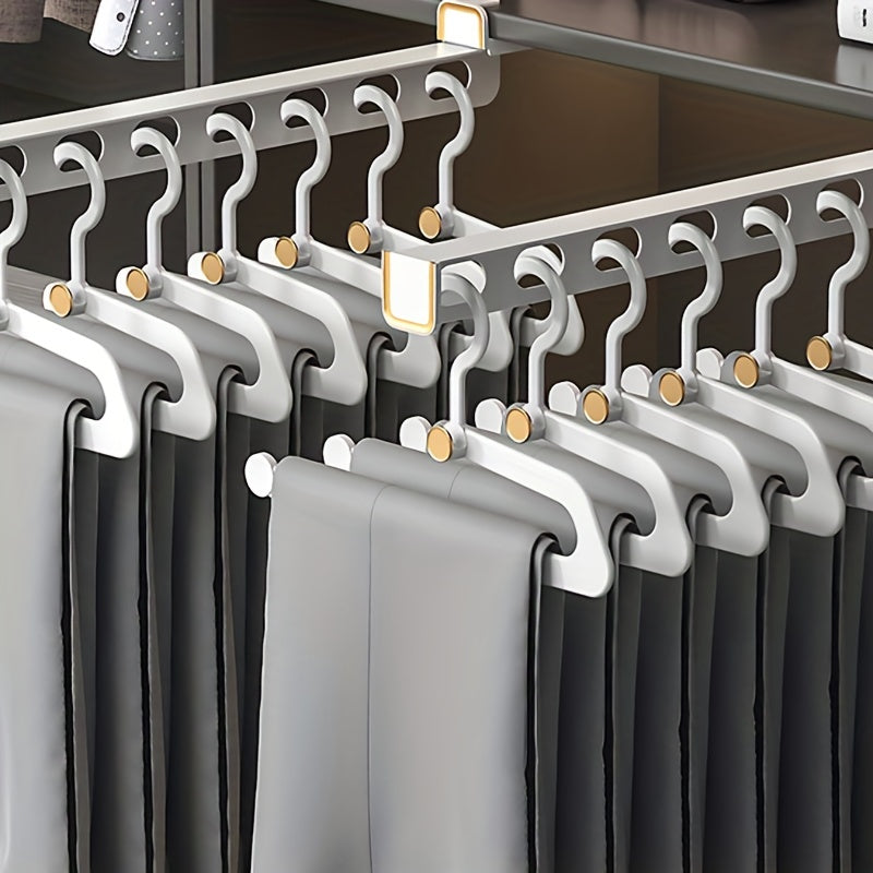 5pcs Trouser Hangers with Built-in Storage Gods Shaped Trouser Clips