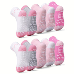 10pairs Baby Girls Kids Non slip Socks Block Socks Toddler Indoor Socks