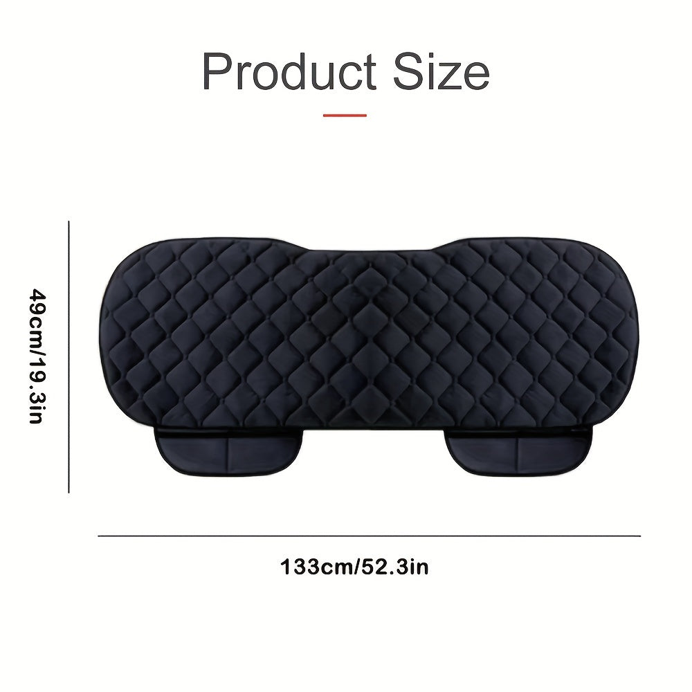 Plush Car Back Seat Cover Rear Protector Mat Auto Chair Cushion