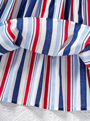 Girls Block Stripe Cotton Dress for Party