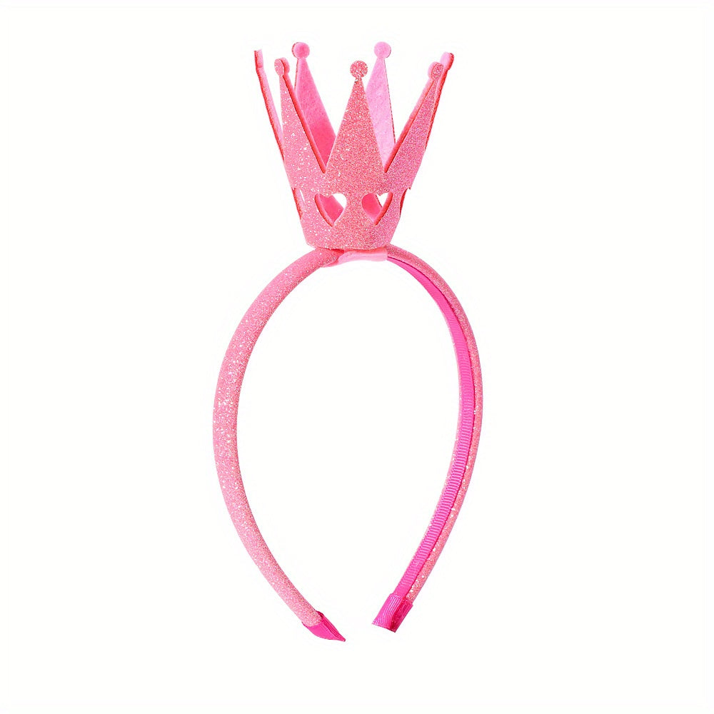 Glitter Crown Hair Hoop Holiday Princess Headbands Baby Girls Hair Accessories