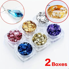 Golden Fillers for Silicone Casting Molds DIY Craft Jewelry Making Resin Filler