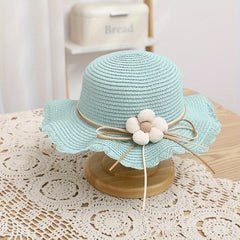 Ruffled Straw Hat & Crossbody Bag Set Girls Accessories