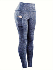 High Waist Yoga Pants With Pocket Running Sports Workout Fitness Leggings