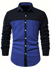 Men's Casual Button Up Long Sleeve Shirt