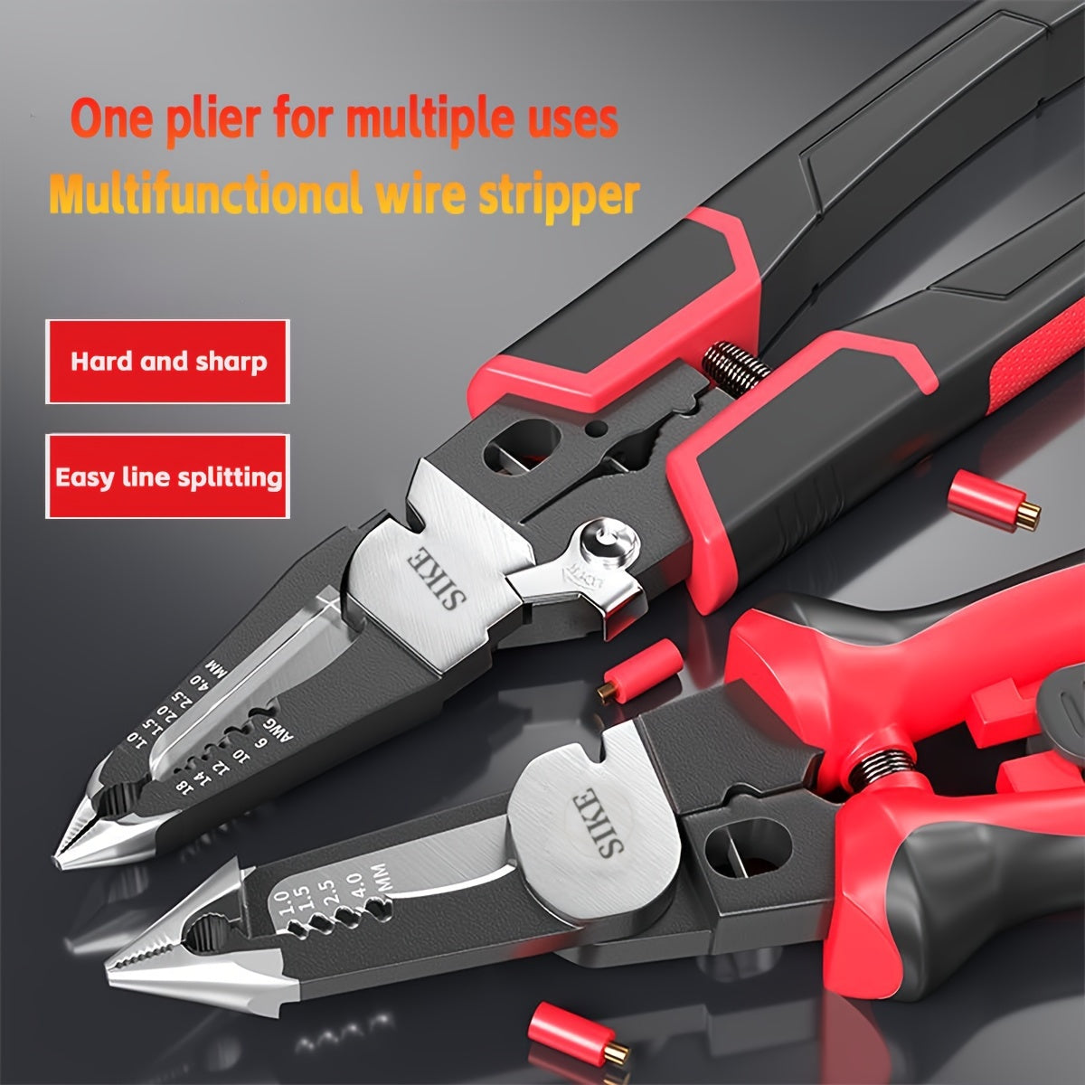 Electrician Wire Pliers 9 in 1 6 in 1 Pointed Nose Handheld Cable Cutter