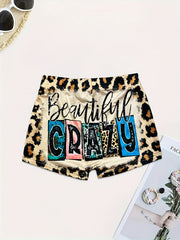 CRAZY Print Skinny Shorts for Women