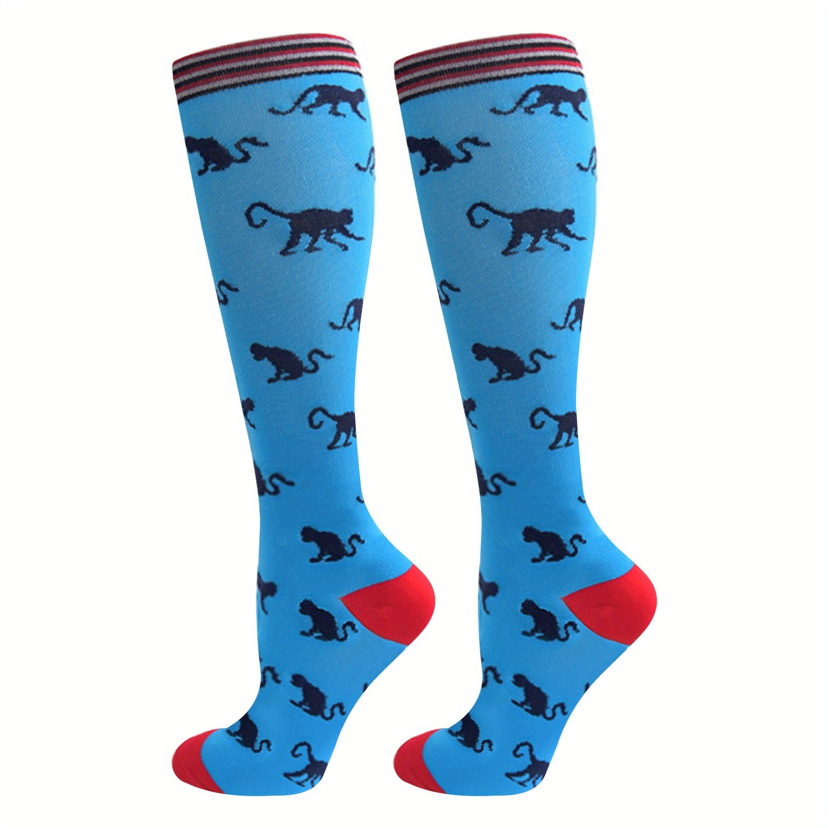 Stretchy Compression Socks for Women - Sports Calf Socks for Cycling & Running