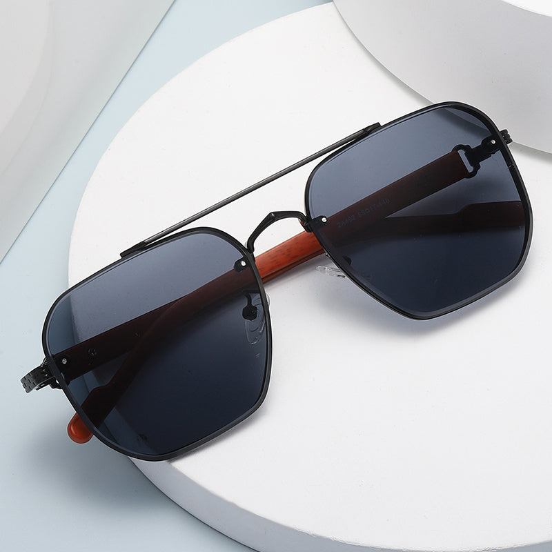 Wood Grain Travel Sunglasses