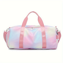 Portable Folding Shoulder Crossbody Bag Rainbow Gradient Sports Style