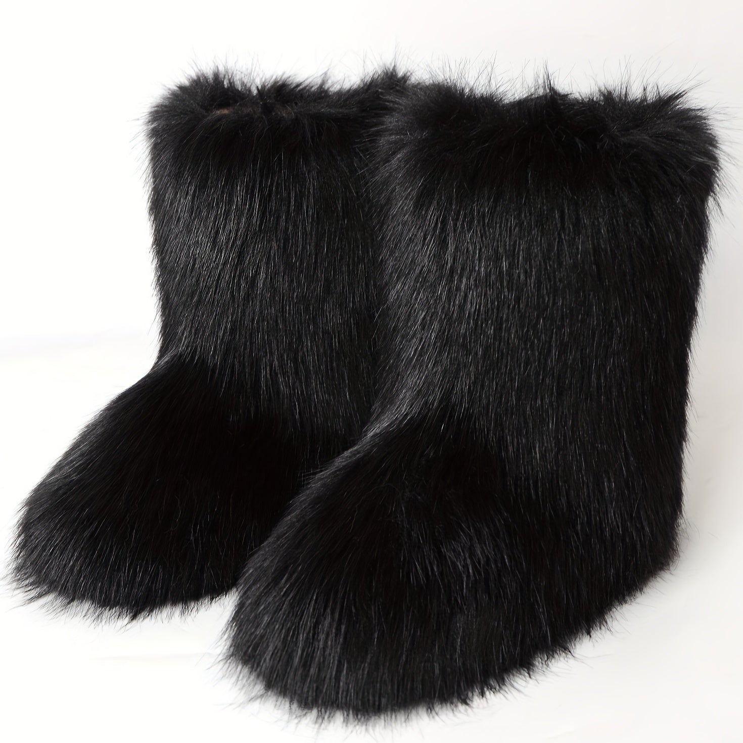 Women's Plush Lined Slip-On Faux Fur Winter Boots