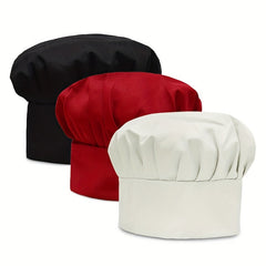 Chef Hat Adult Solid Cap Adjustable Kitchen Cooking Work