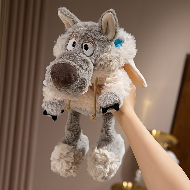 Soft Fleece Sheepskin Coat Wolf Dolls Stuffed Animal Plush Dolls