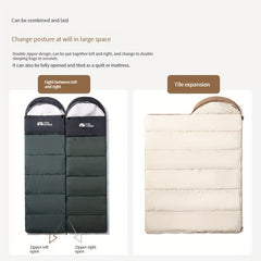 Portable Adult Camping Sleeping Bag Warm Cozy Single Bag Indoor Outdoor Use