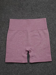 Seamless Hip Lifting Yoga Sports Shorts Wide Waistband Biker Shorts