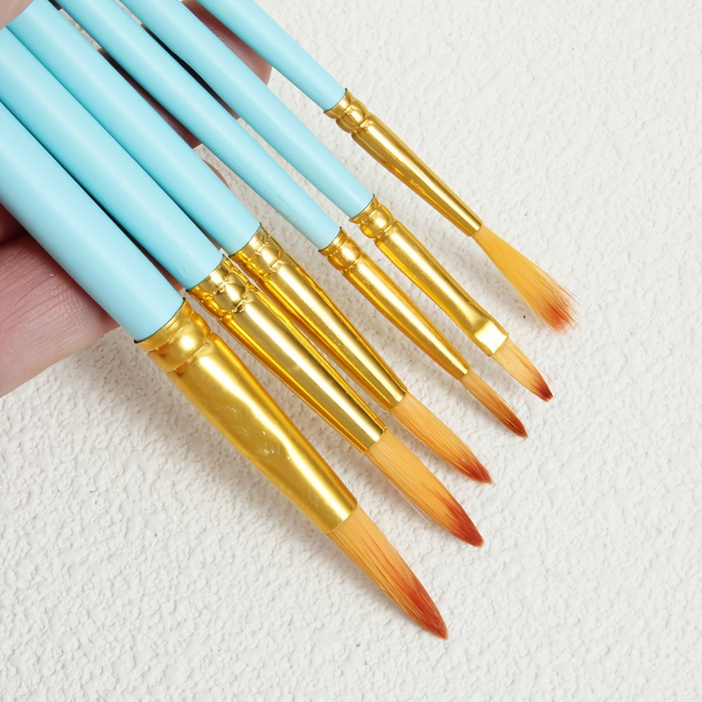 12pcs Painting Brush Nylon Brush Acrylic Paint Professional Painting Brush