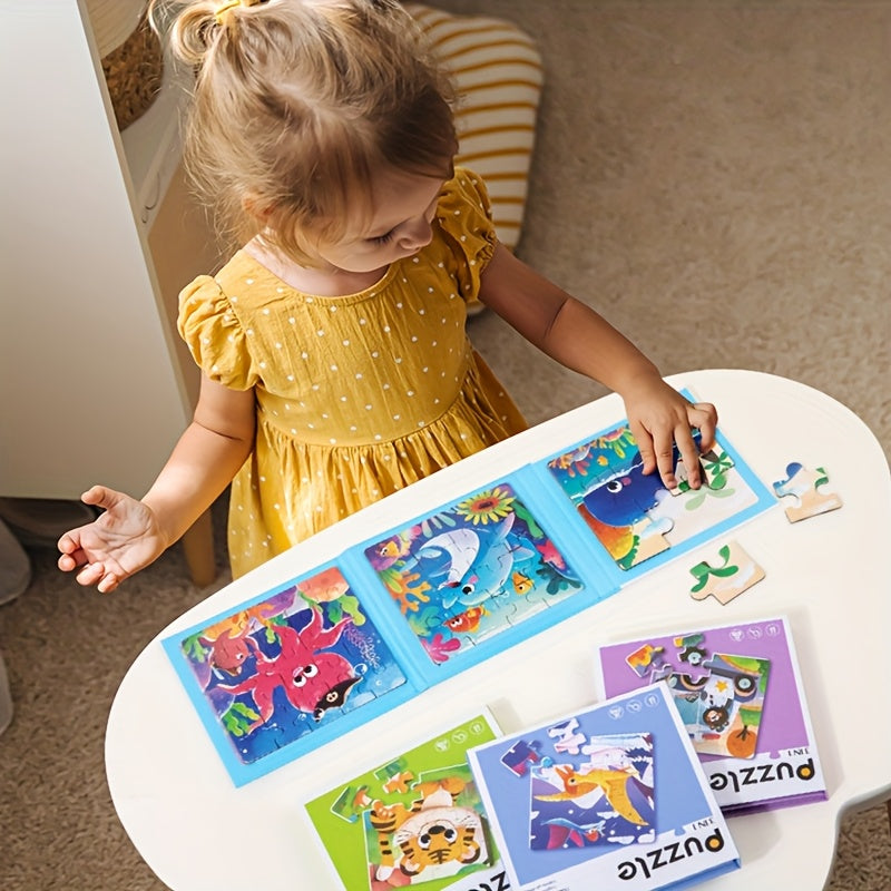 3 in 1 Animal Magnetic Puzzle Books Educational Gift for Kids