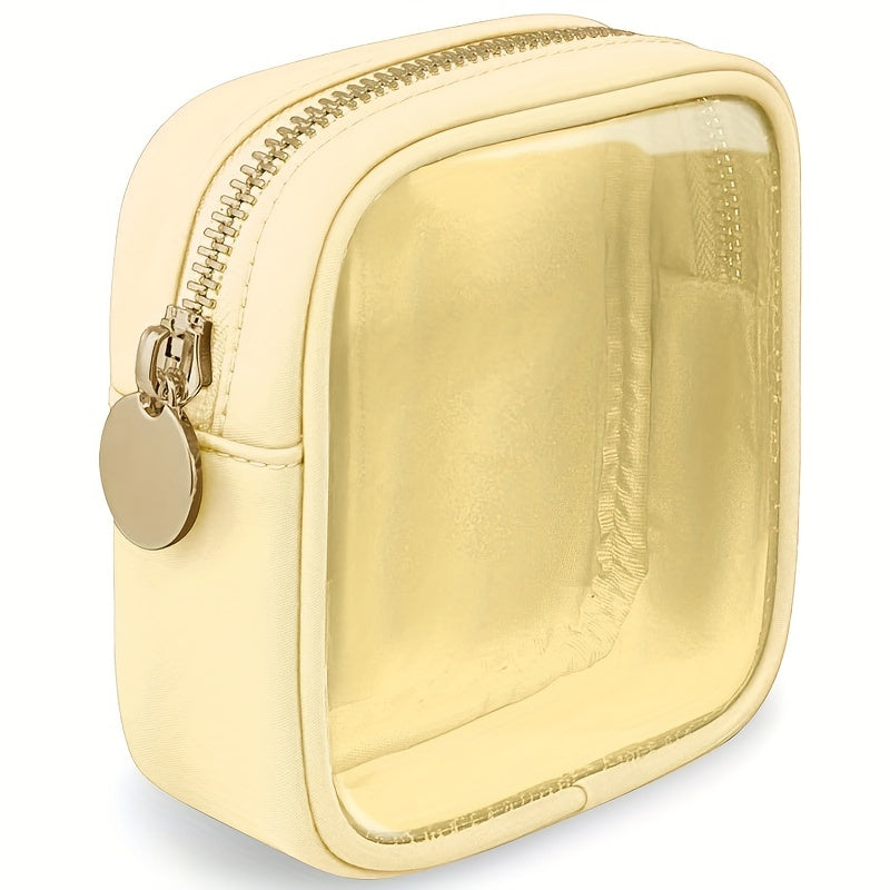 Clear Travel Makeup Bag Small Cosmetic Zipper Pouch Translucent Coin Purse