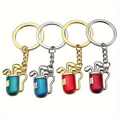 Metal Golf Club Holder Keychain Mini Golf Keychain Gift Men Women