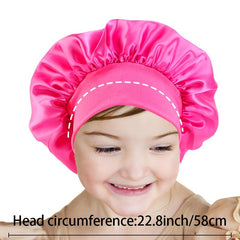 Baby Satin Bonnet Elastic Sleeping Cap for Boys and Girls