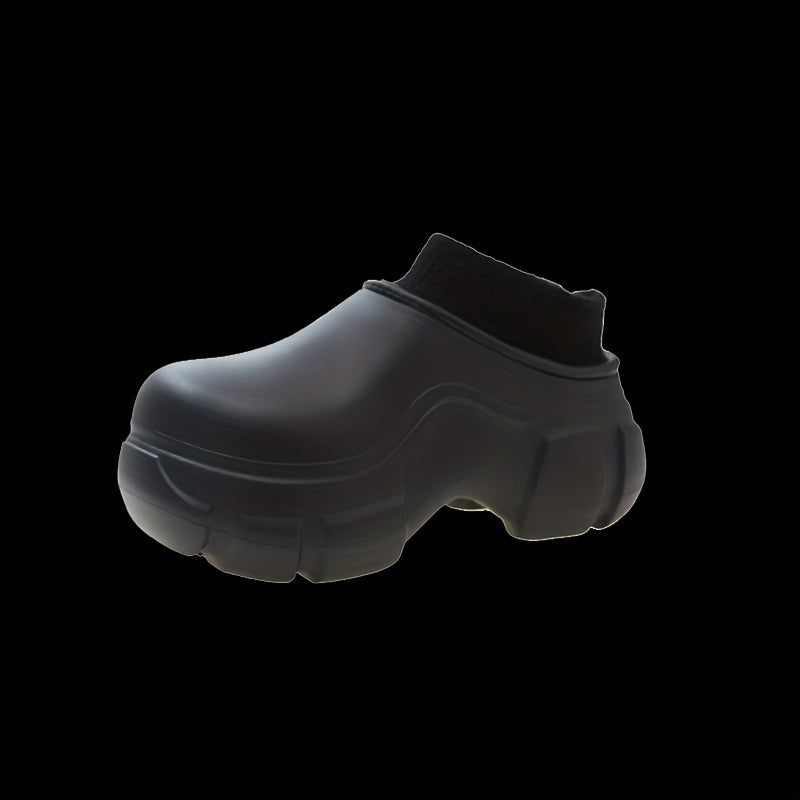 Plush Lined Slip On Clogs, Warm Fuzzy Sandals, Wear-Resistant Sole
