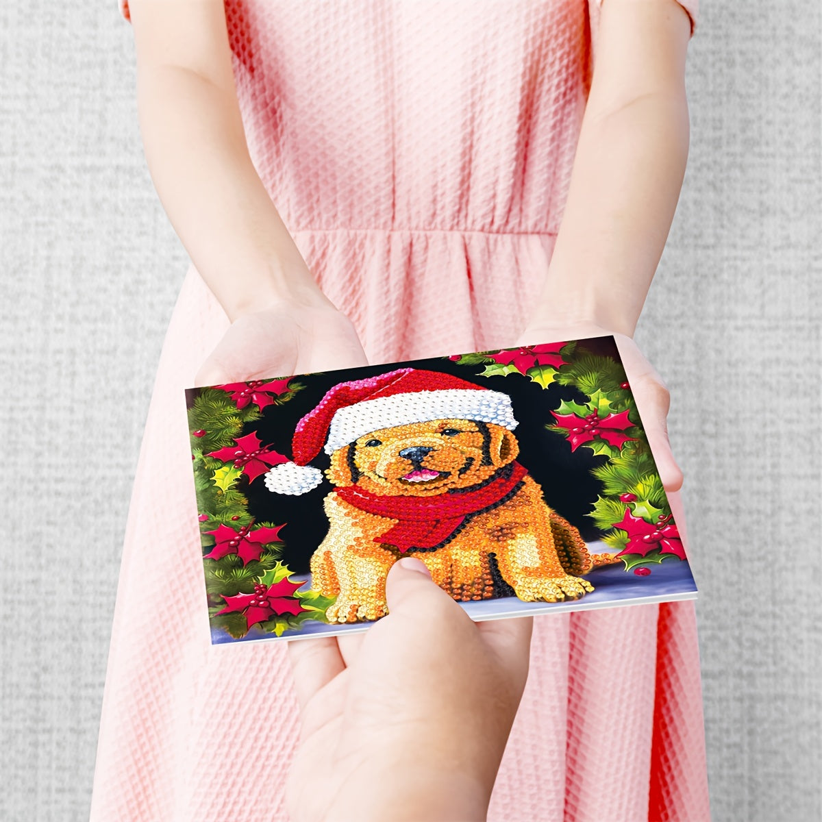 8pcs DIY Diamond Painting Greeting Card Christmas Holiday Handcraft