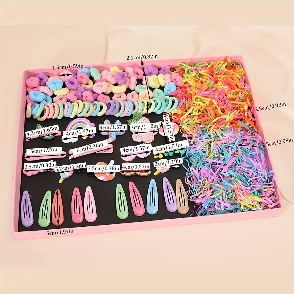 1104pcs Women Hair Accessories Set Hair Clips & Flower Hair Ties