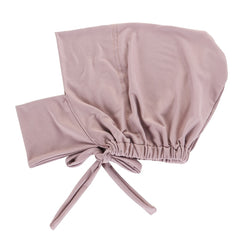 Drawstring Neck Turban Cap Hijab Cap Bonnet Cap Solid Turban Cap