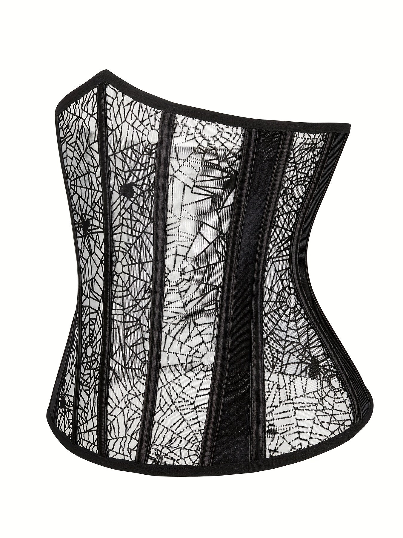 Spider Web Strapless Corset Tummy Control Body Shaper